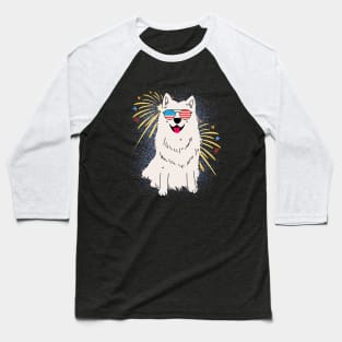 Cool Dog USA flag Patriotic 4th July independence day coolest shirt for july forth Baseball T-Shirt